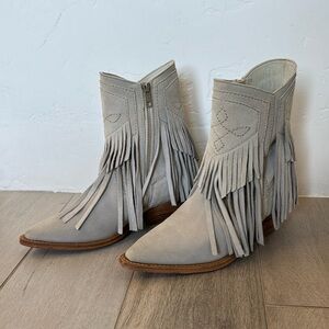 Free People fringe Booties size 6